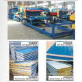 Panel Building Material Shops EPS Board / Glass Wool Board Rock Will or EPS Sandwich Panel Producing Line 380V/50HZ/3PH Sanxing